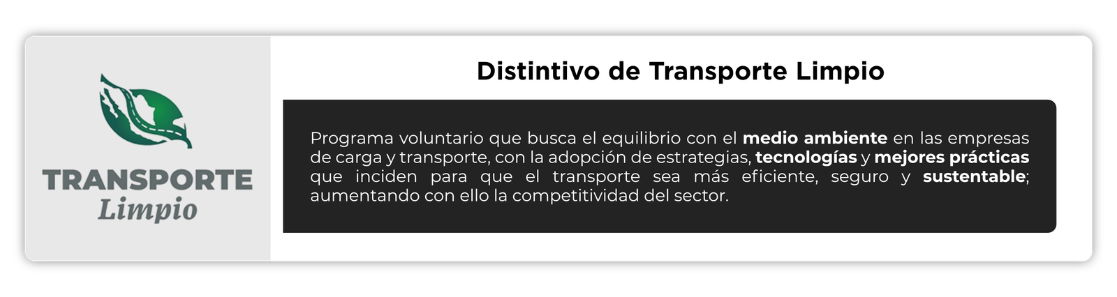 Distintivo de Transporte Limpio